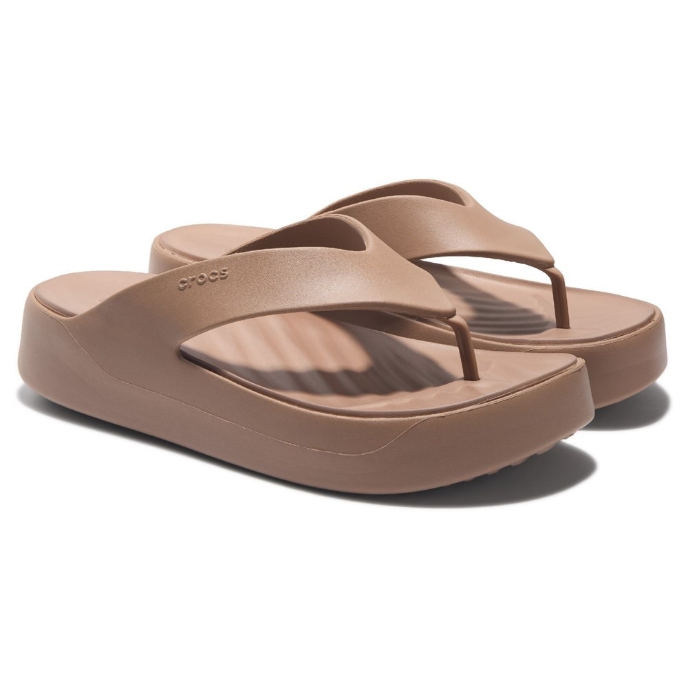Brand New CROCS Getaway Platform Flip Flop Sandal, Taupe US 6